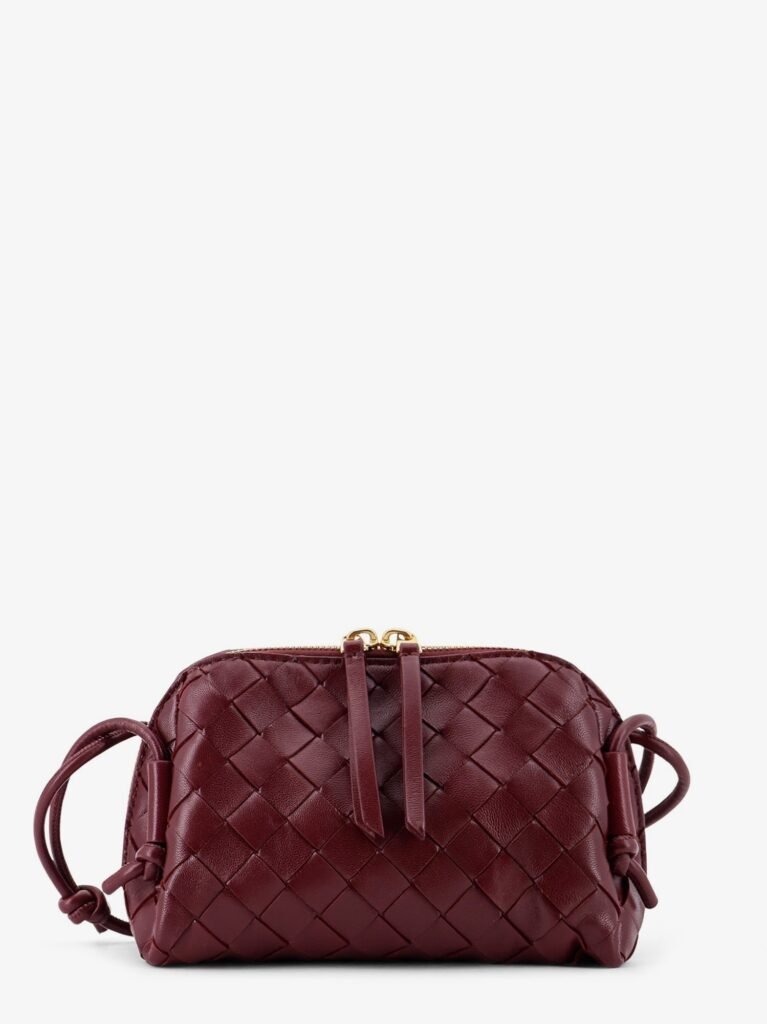 Concert Pouch leather shoulder bag with Intrecciato motif
