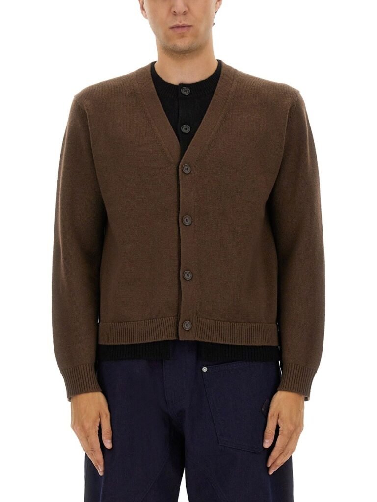 CONTRASTING LAYERED CARDIGAN