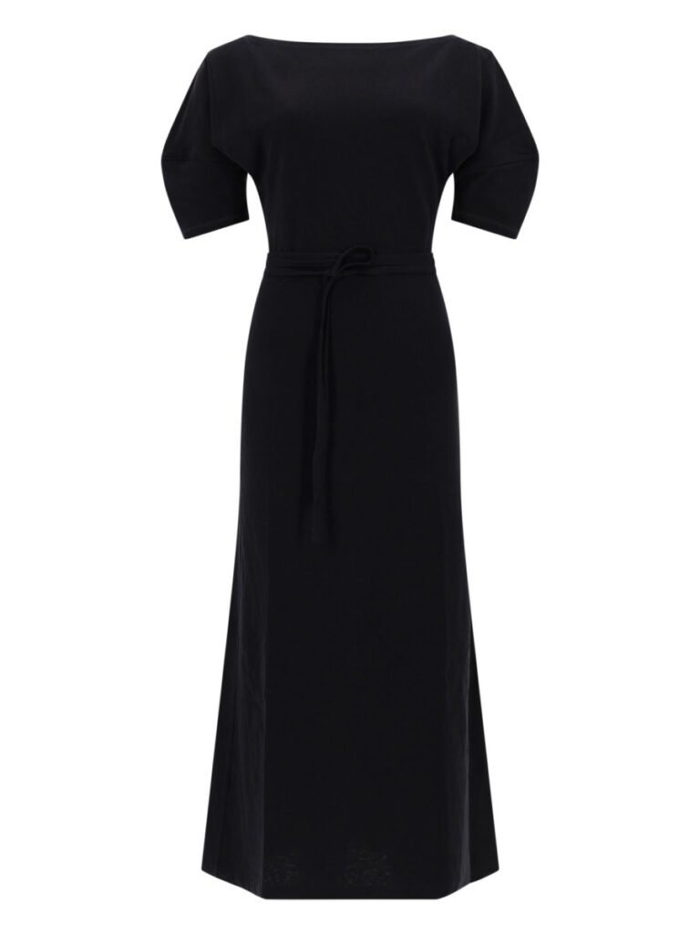 COTTON AND LINEN MIDI DRESS