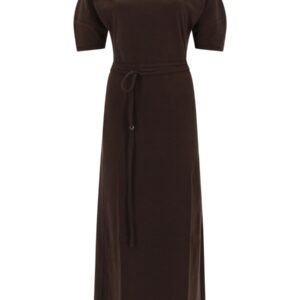 COTTON AND LINEN MIDI DRESS