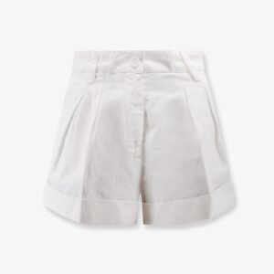 Cotton and linen shorts