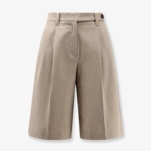 Cotton and linen shorts