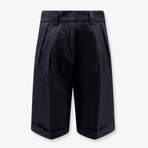 Cotton and linen shorts