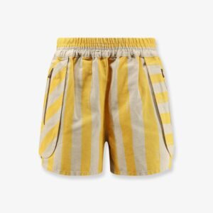 Cotton and linen shorts