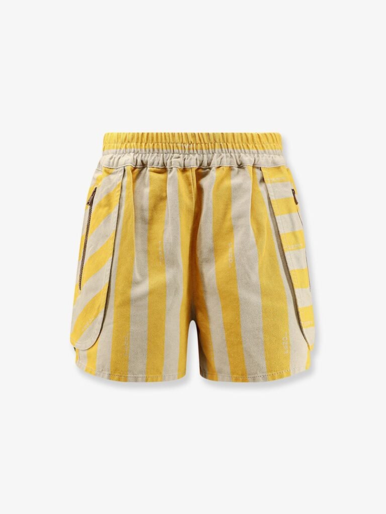 Cotton and linen shorts