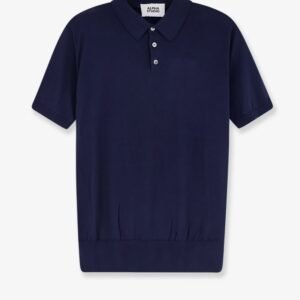 Cotton and silk blend polo shirt
