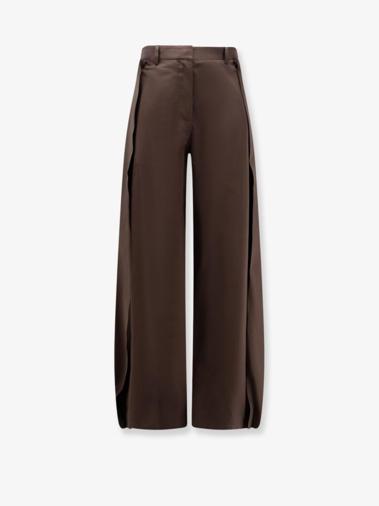 Cotton and silk blend trousers