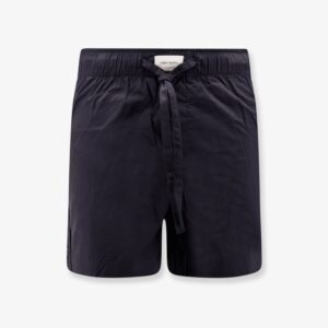 Cotton bermuda shorts with frontal logoed label