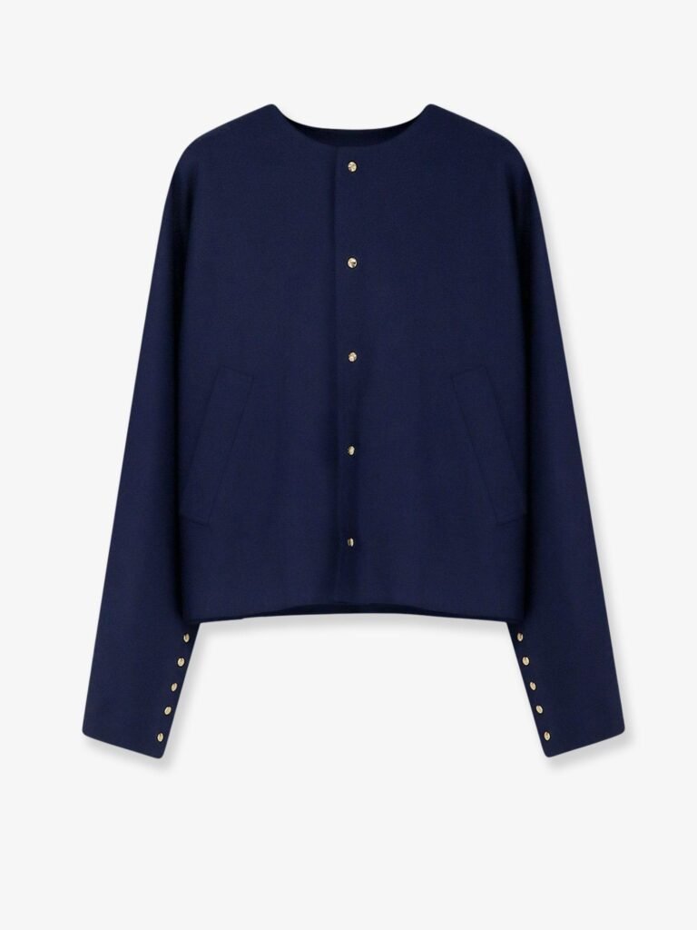 Cotton blazer with printed lining