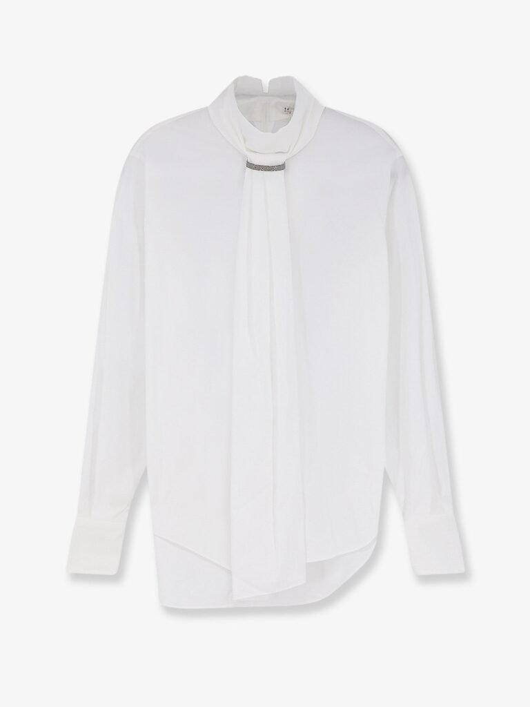 Cotton blend shirt with Monili detail