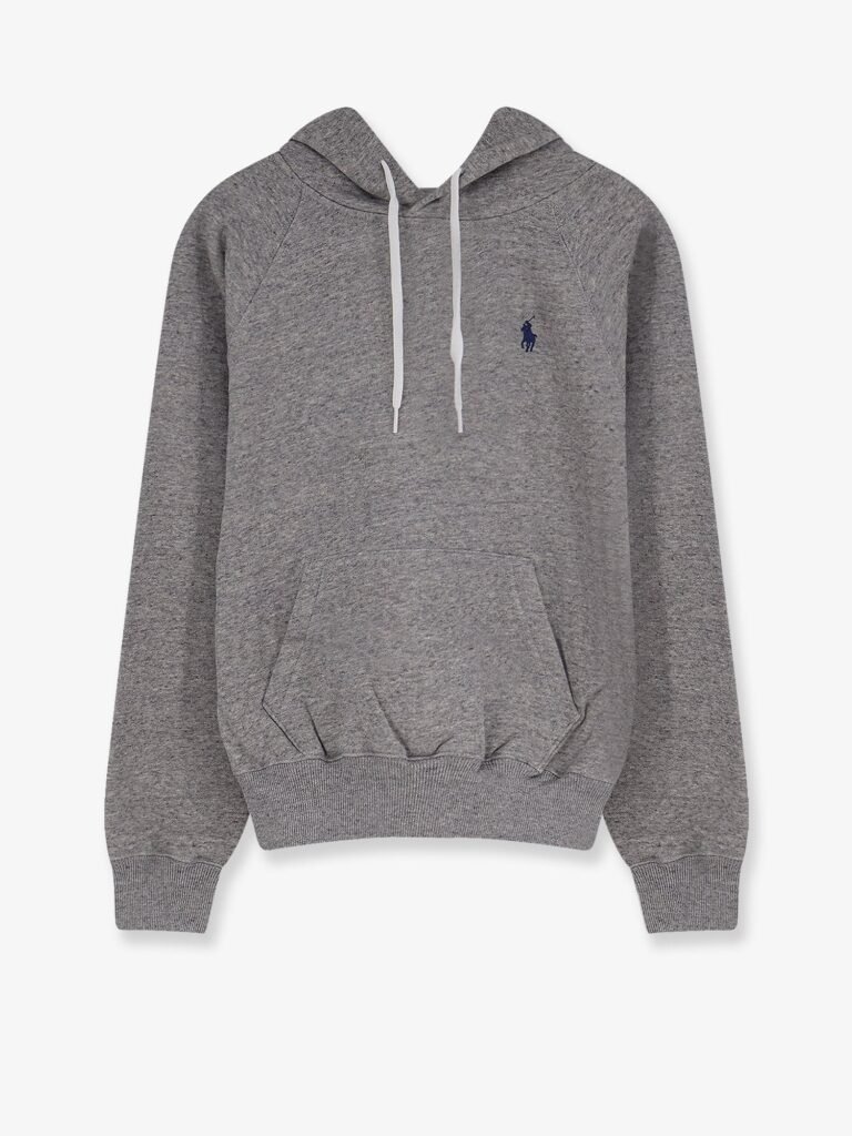 Cotton blend sweatshirt with embroidered logo