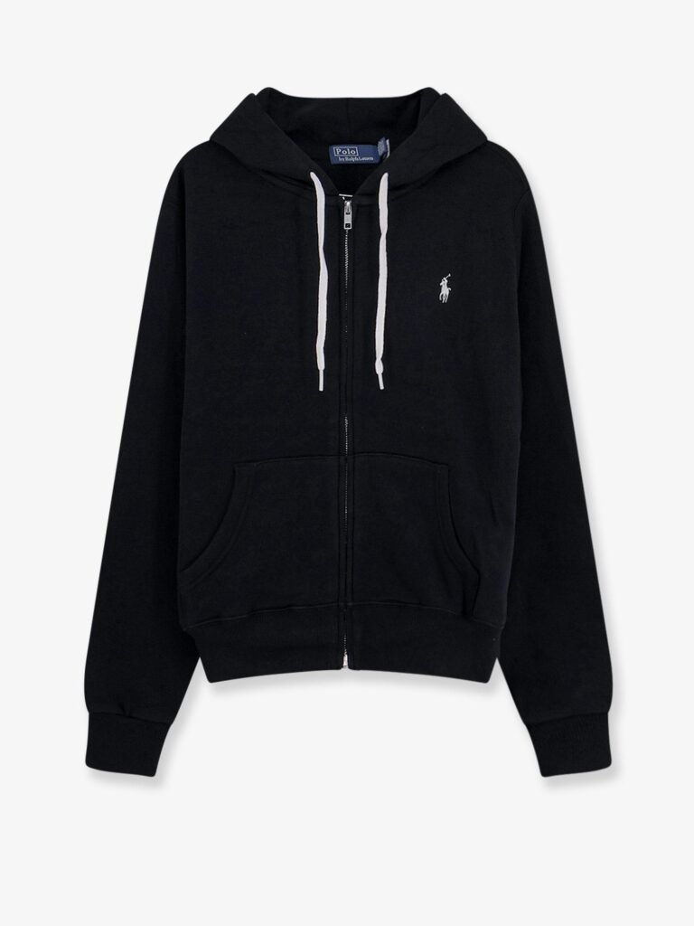 Cotton blend sweatshirt with embroidered logo on the front