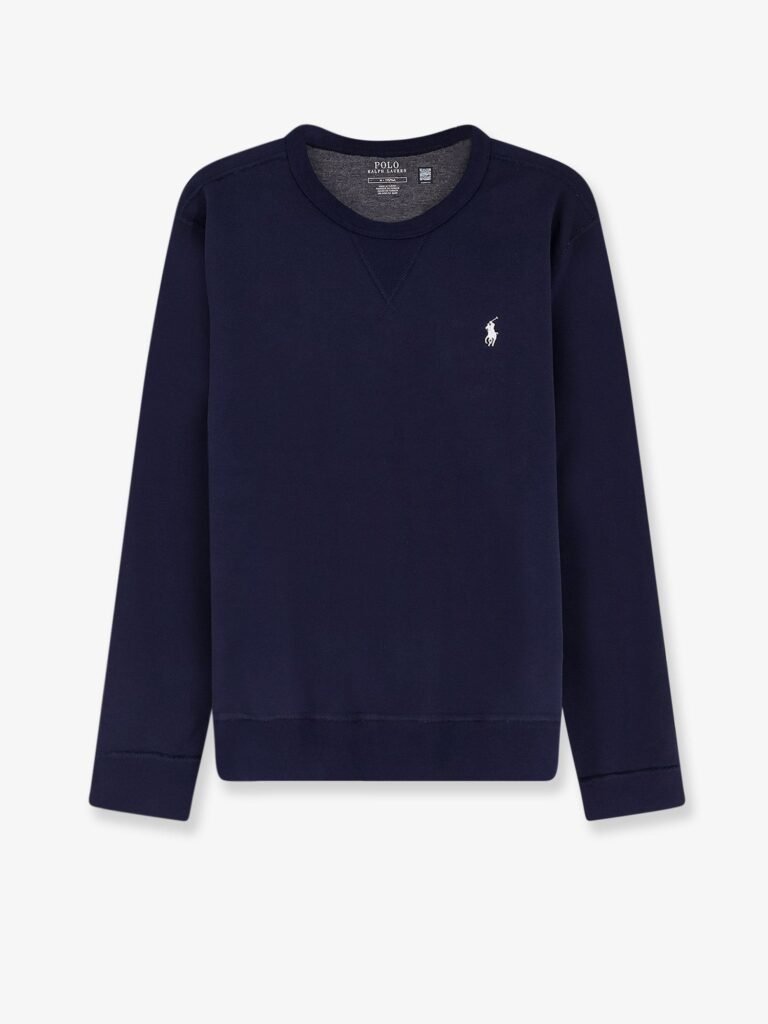 Cotton blend sweatshirt with front embroidered logo