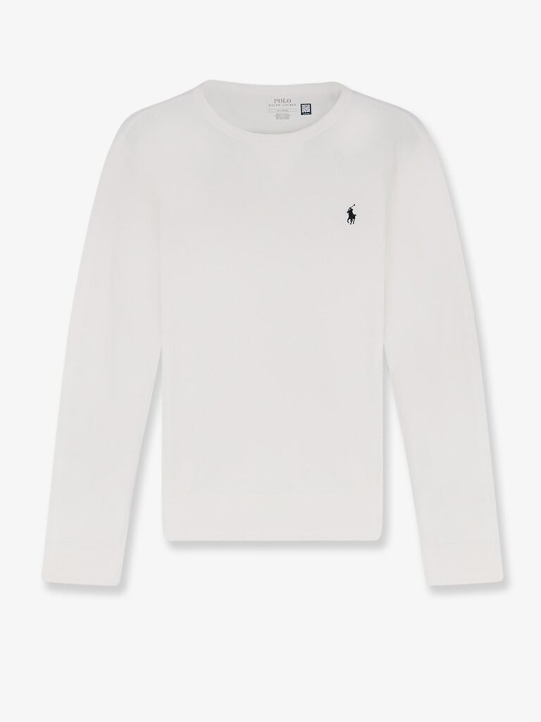 Cotton blend sweatshirt with iconic embroidery