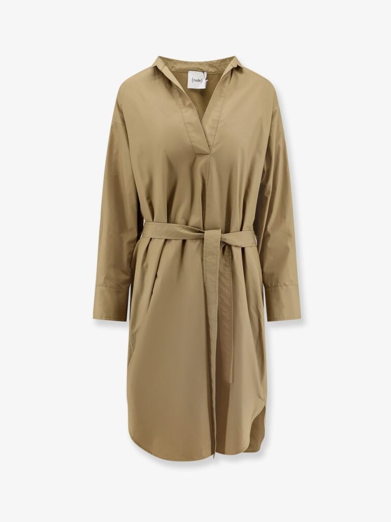Cotton dress with belt