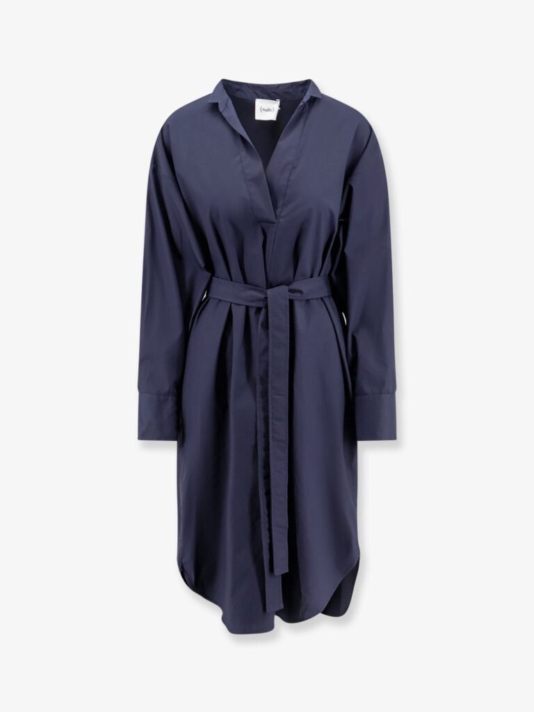 Cotton dress with belt
