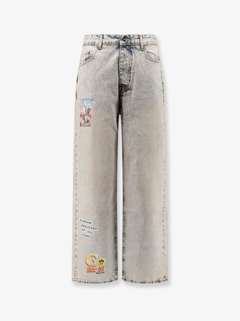 Cotton jeans with all-over print