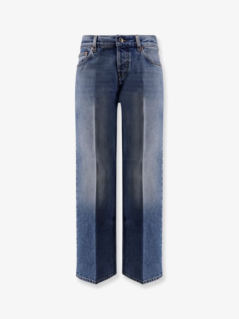Cotton jeans with Gucci Rosso Ancora naplak tag