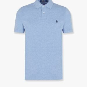 Cotton polo shirt with embroidered logo on the front