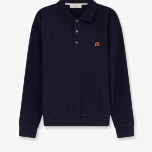 Cotton polo shirt with Logo patch