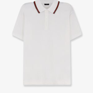 Cotton polo shirt with Nastro Web detail on the collar