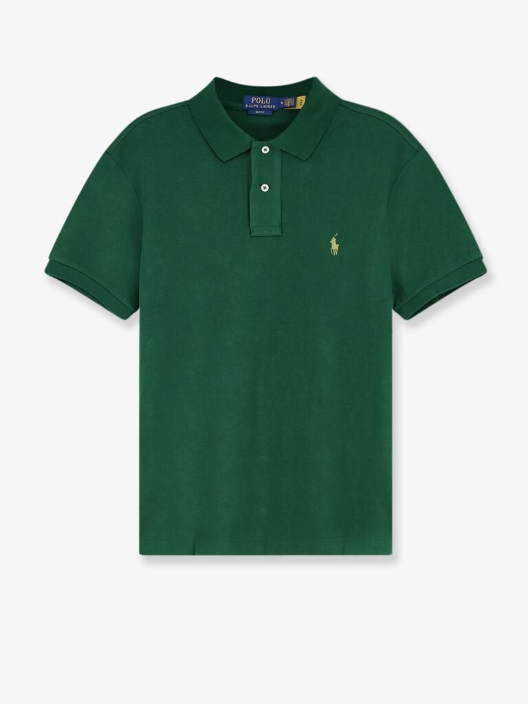 Cotton polo with front logo embroidery