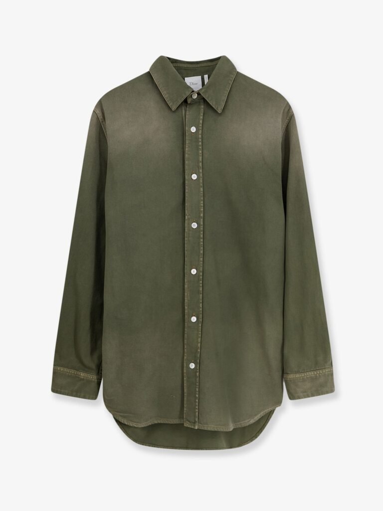 Cotton shirt with Dior patch