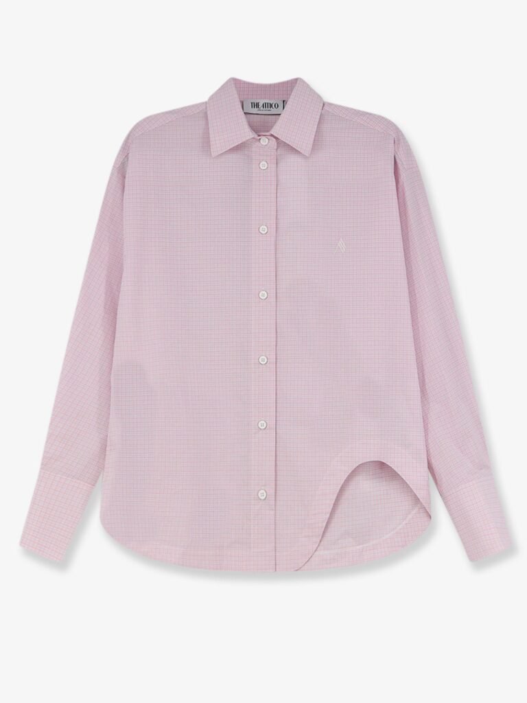 Cotton shirt with front embroidered logo
