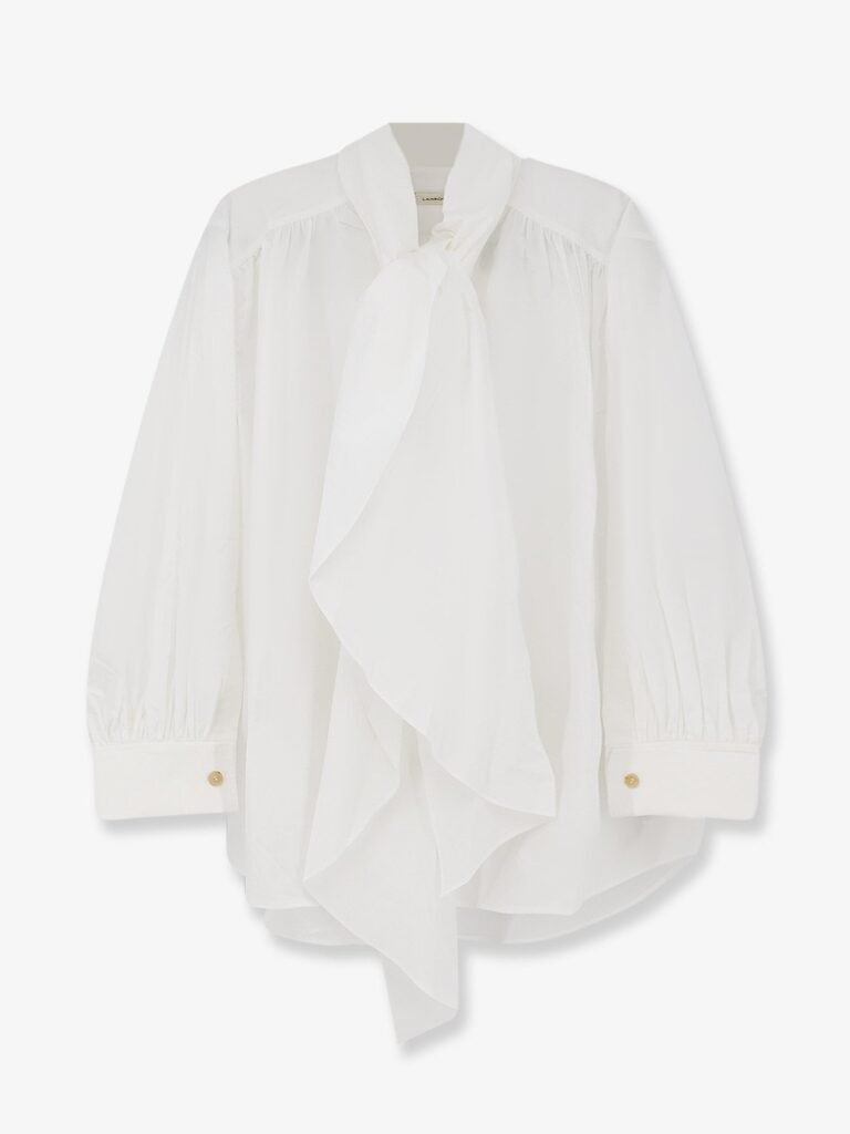 Cotton shirt with knot detail