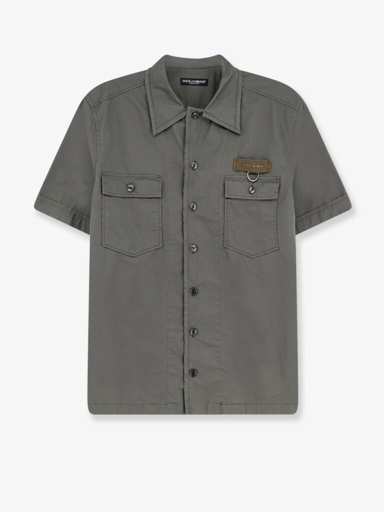 Cotton shirt with Logo patch