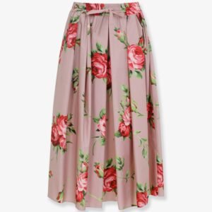 Cotton skirt with iconic print