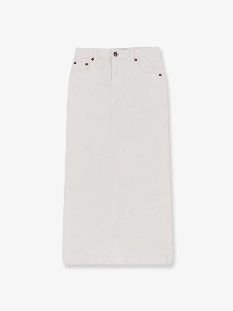Cotton skirt with rippings detail