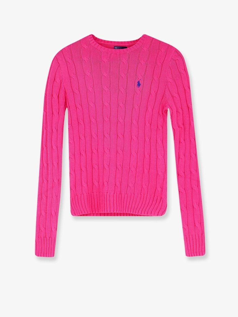 Cotton sweater with embroidered logo on the front