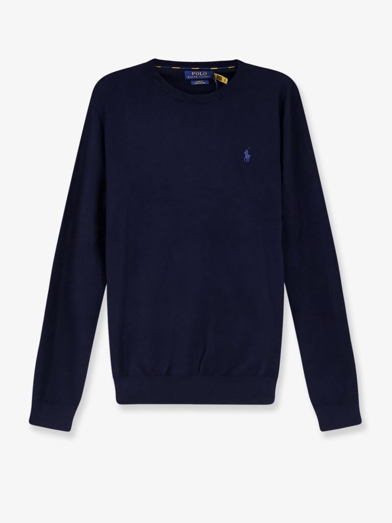 Cotton sweater with embroidered logo on the front