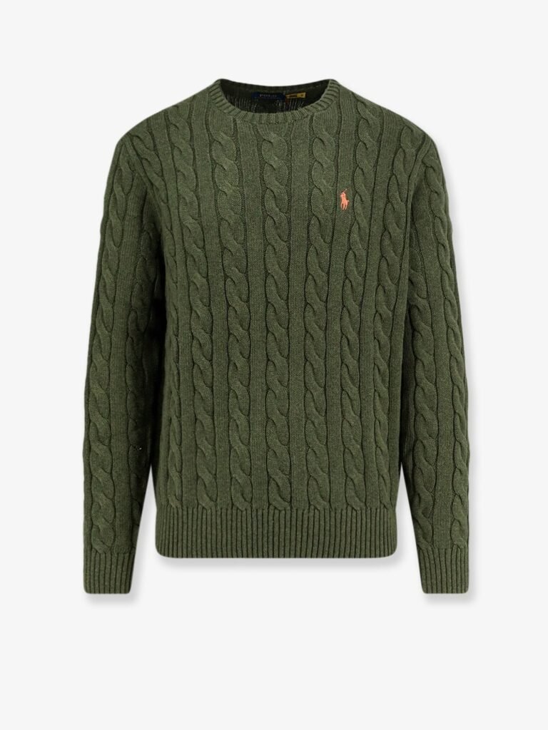 Cotton sweater with embroidered logo on the front
