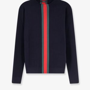 Cotton sweater with Nastro Web inlay