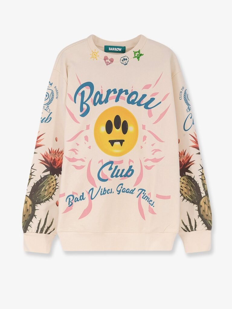 Cotton sweatshirt with cactus print