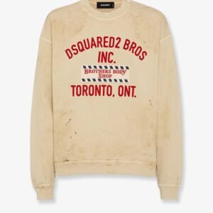 Cotton sweatshirt with distressed effect