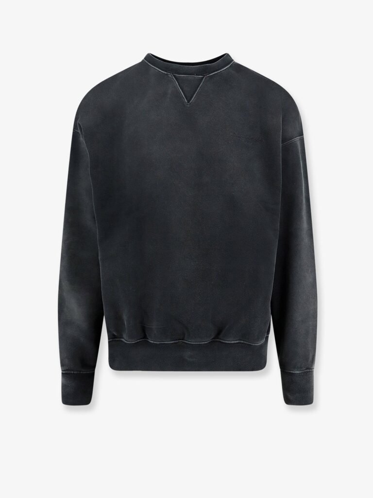 Cotton sweatshirt with front embroidered logo