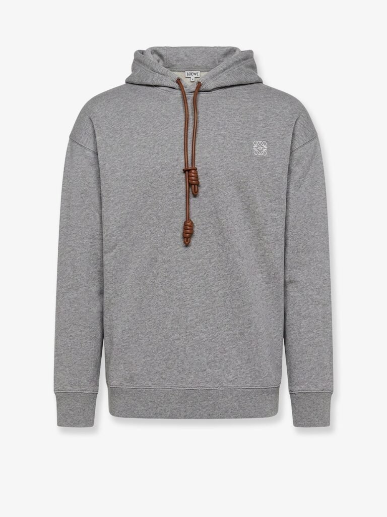 Cotton sweatshirt with front embroidered logo