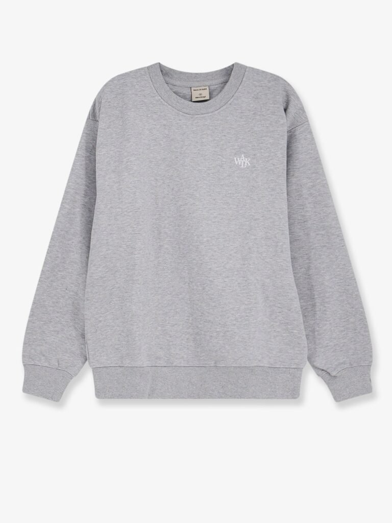Cotton sweatshirt with front embroidered logo