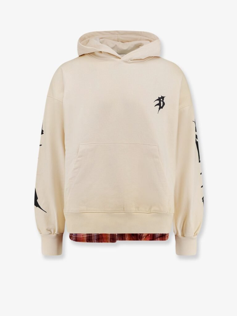Cotton sweatshirt with logo print on the front