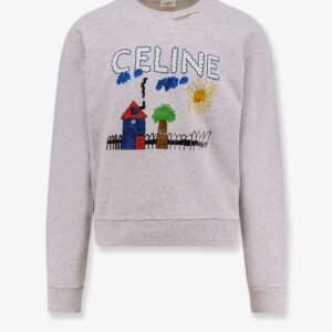 Cotton sweatshirt with multicolor print