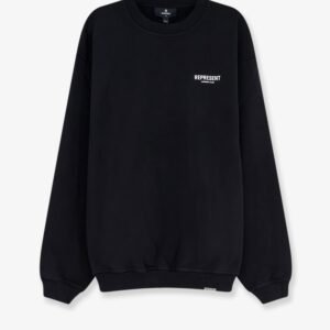 Cotton sweatshirt with printed logo on the front
