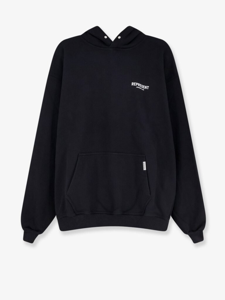 Cotton sweatshirt with printed logo on the front