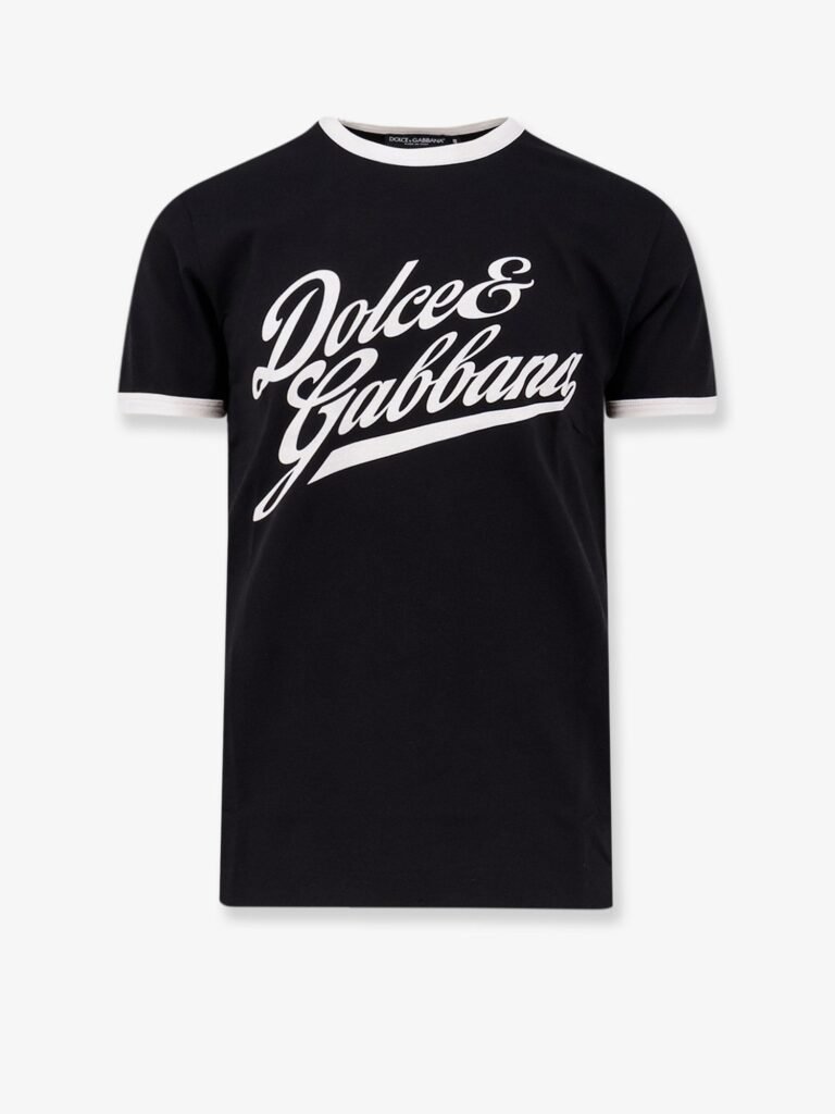 Cotton t-shirt with flocked logo print