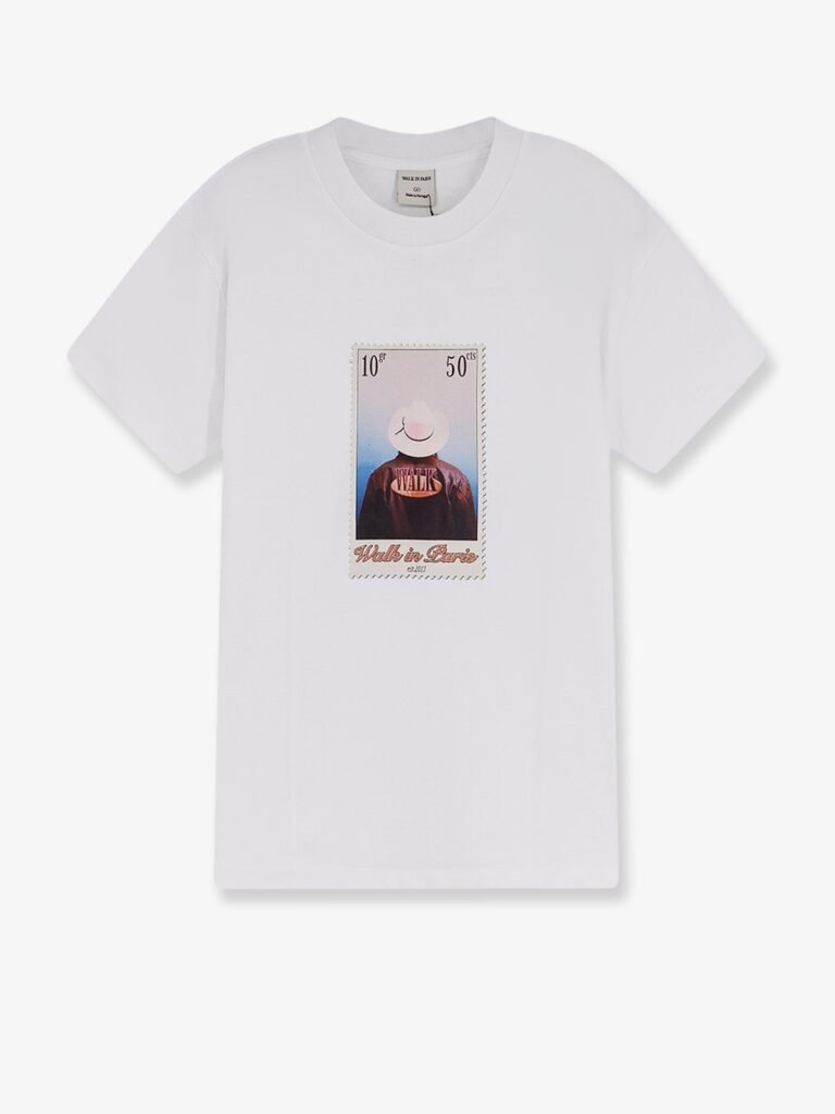 Cotton t-shirt with "Leather jacket" print on the front