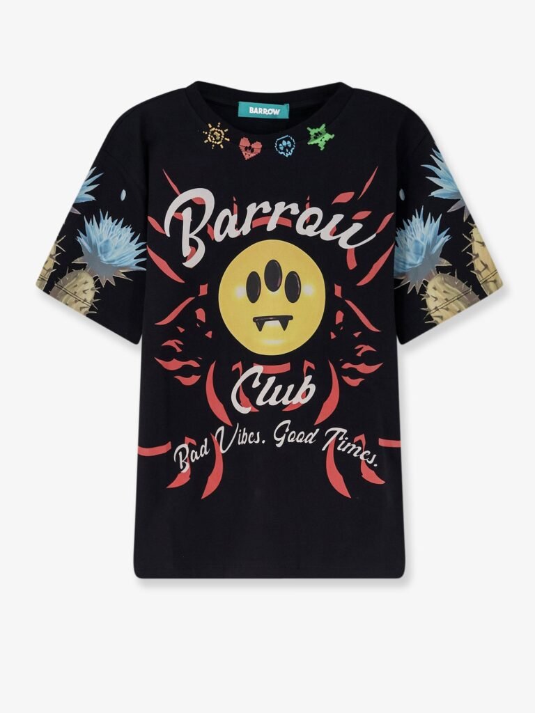 Cotton T-shirt with multicolor front print