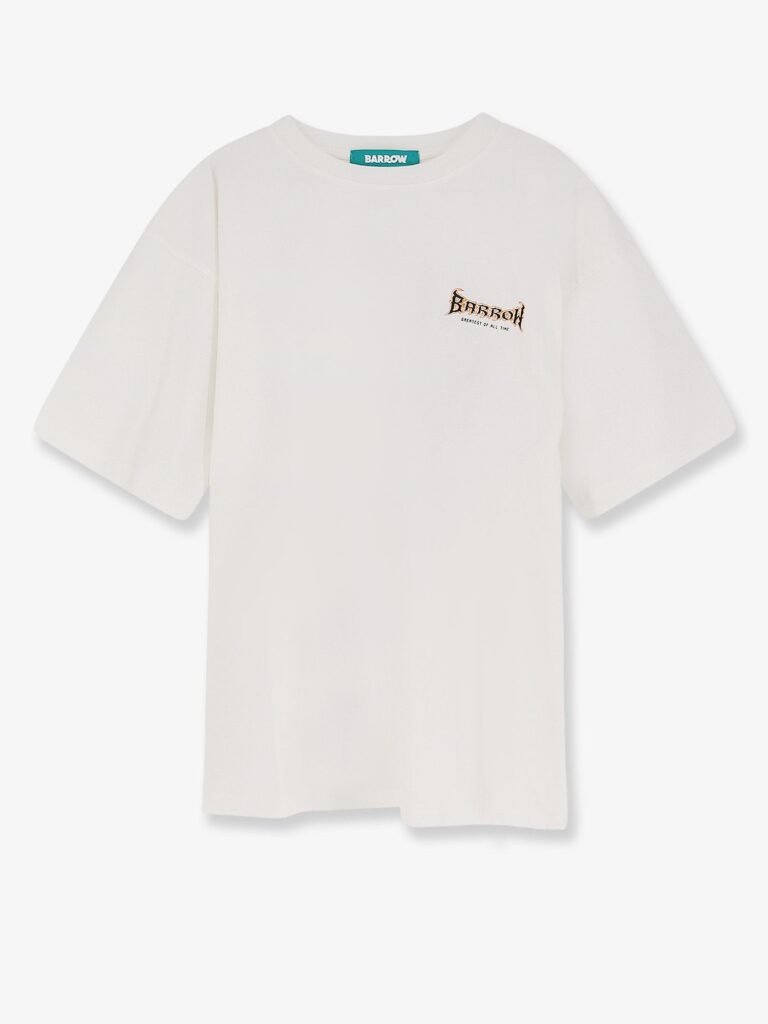 Cotton T-shirt with multicolored logo on the back