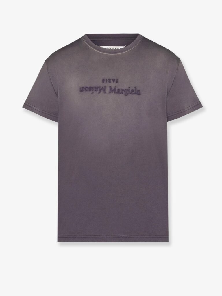 Cotton T-shirt with rewashed effect